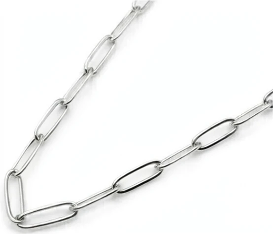 Cadena de Acero Quirurgico eslabon paper clip 1.0mm 60cm